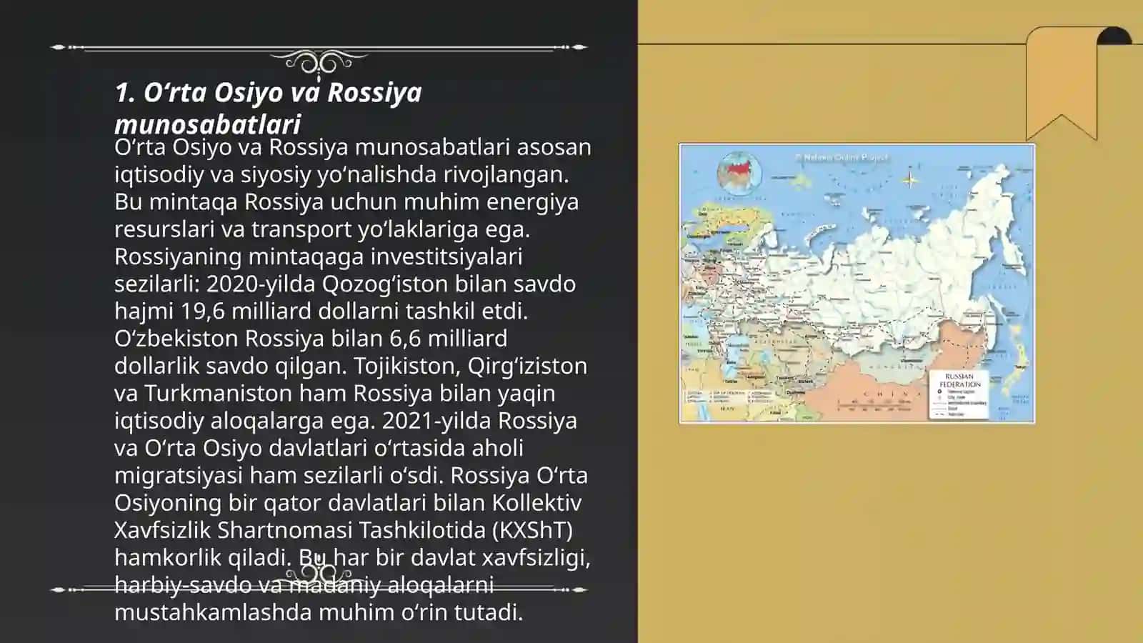 Oʻrta Osiyo va Rossiya munosabatlari 3