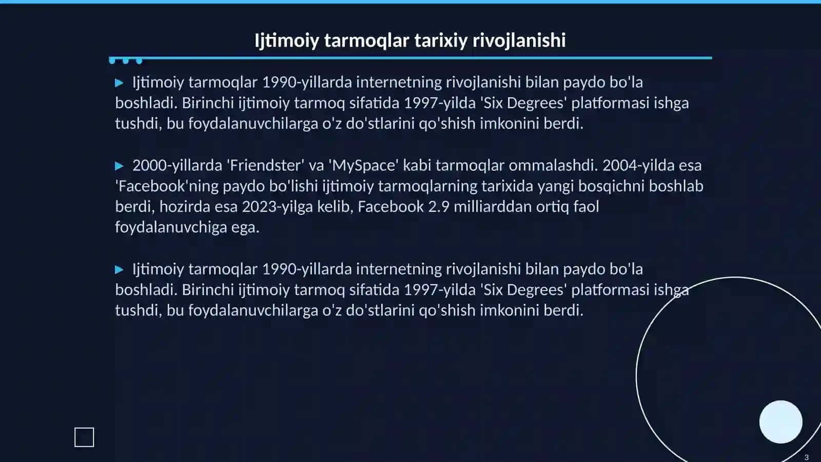 Ijtimoiy tarmoqlar 3