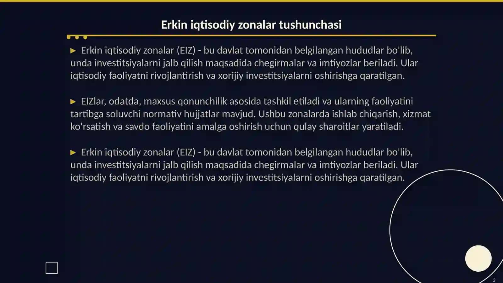 Erkin iqtisodiy zonalar ularning shakllantirish mexanizmlarini o'rganish 3
