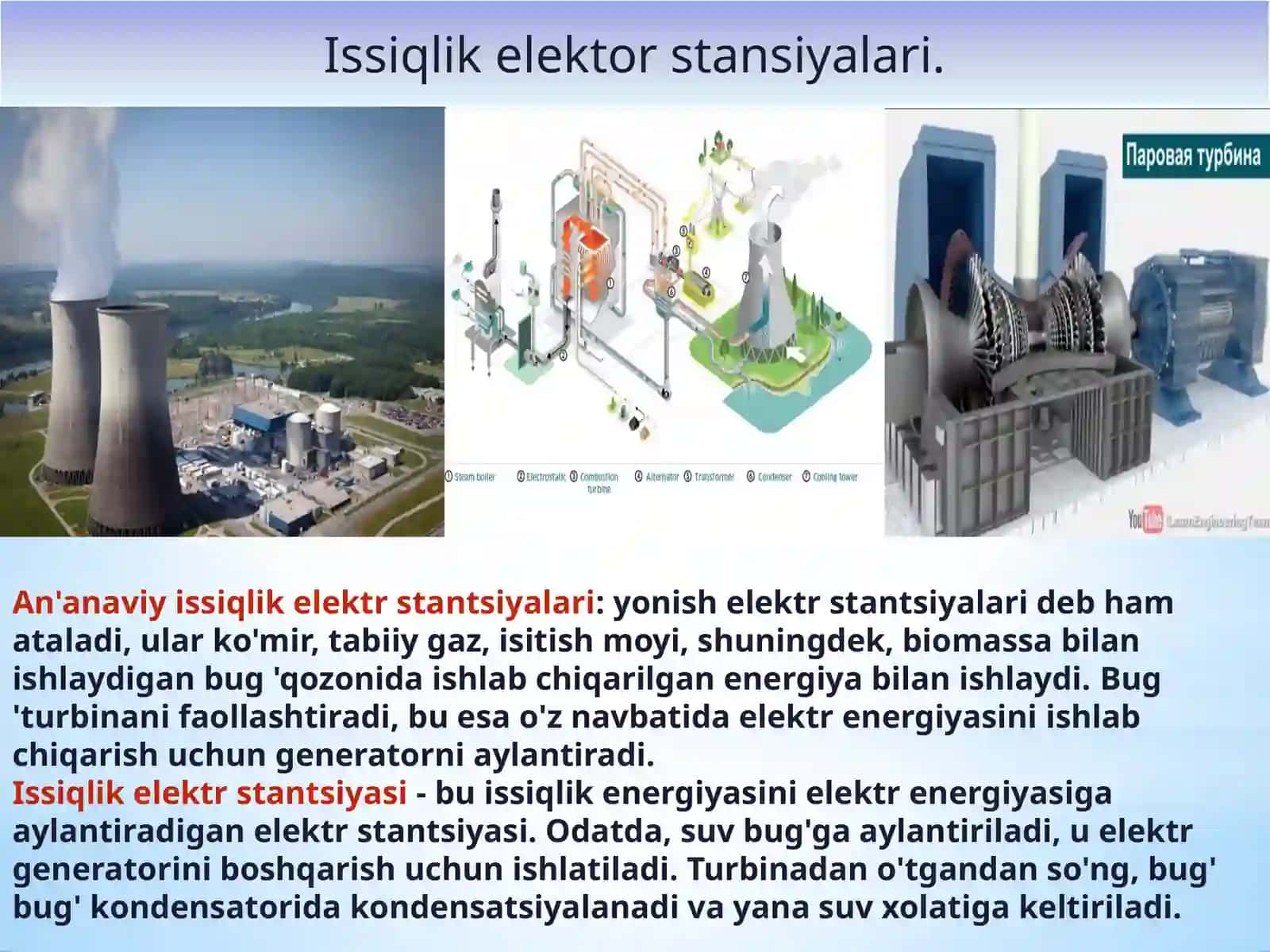 Issiqlik elektor stansiyalari, issiqlik elektr manbalari 3