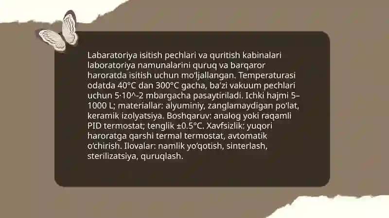 Labaratoriya jihoz(isitish, o'lchov, optik asbob)lari 3