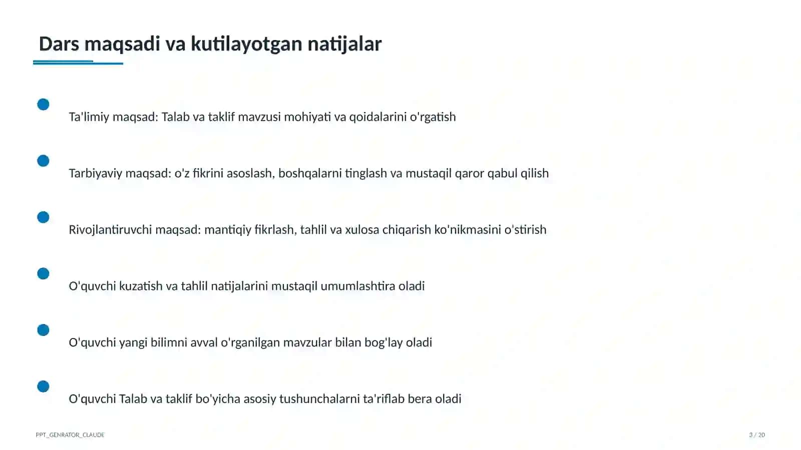 Talab va taklif (9-sinf) 3