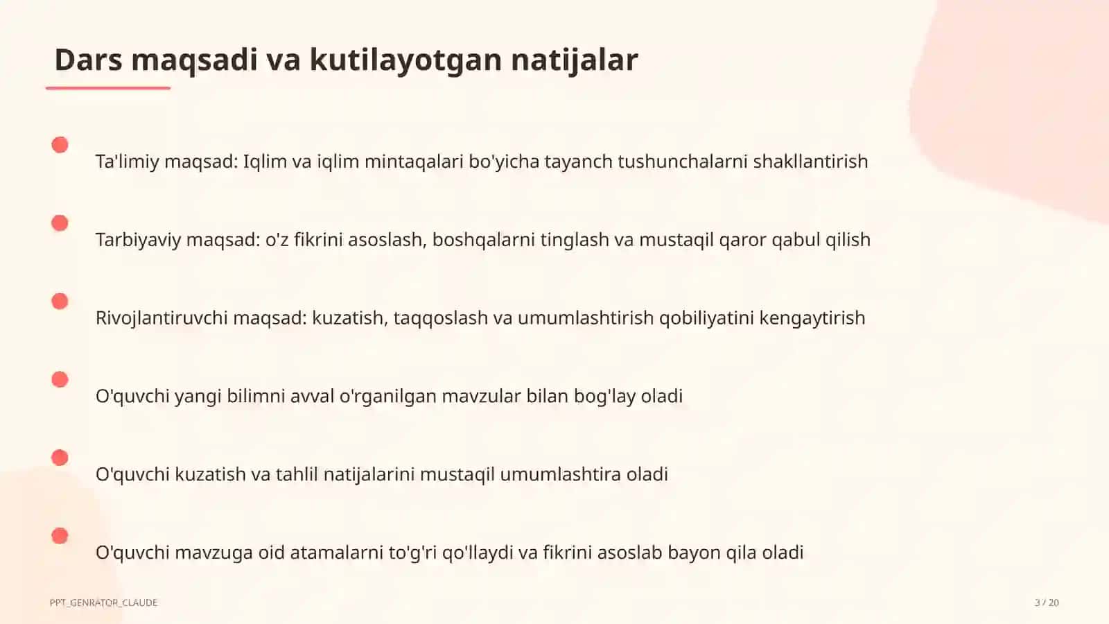 Iqlim va iqlim mintaqalari (6-sinf) 3