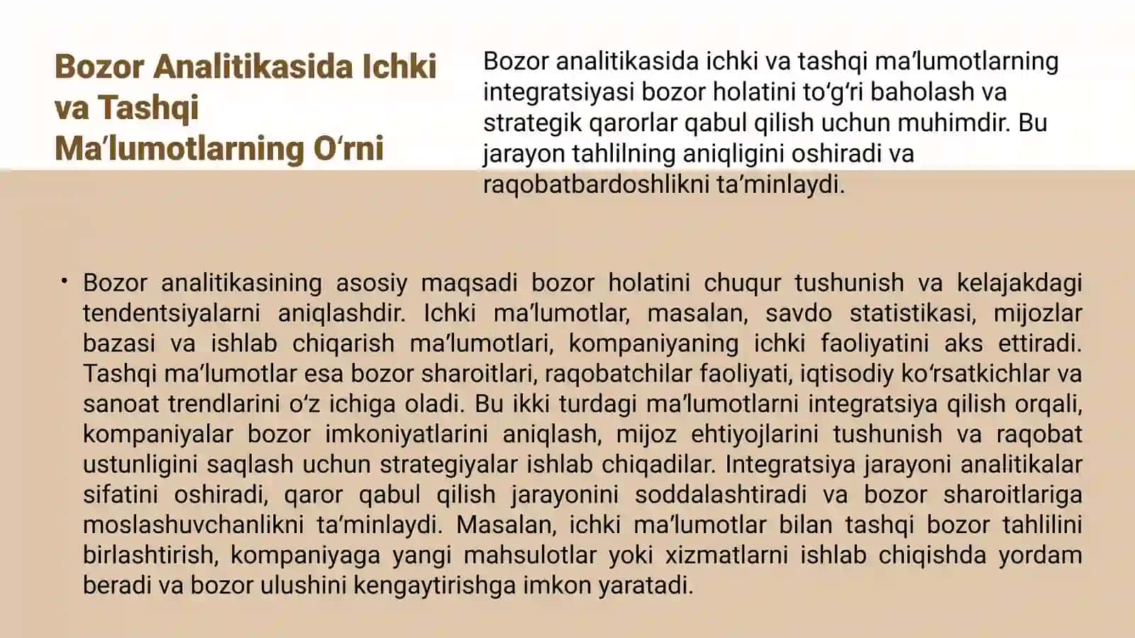 Bozor analitikasi 3