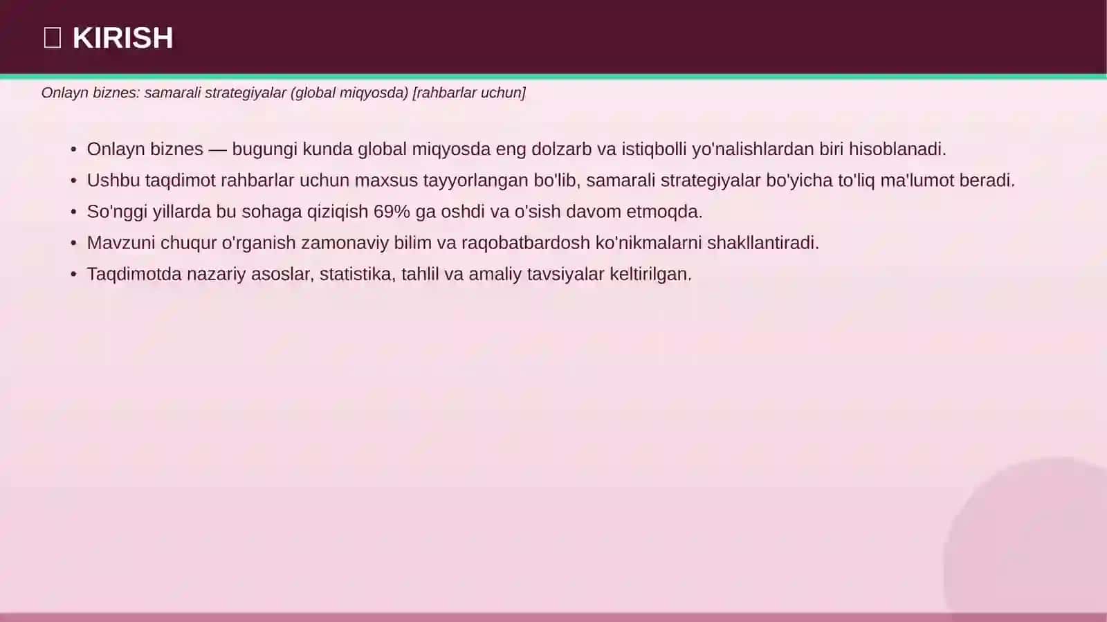 Onlayn biznes: samarali strategiyalar (global miqyosda) [rahbarlar uchun] 3