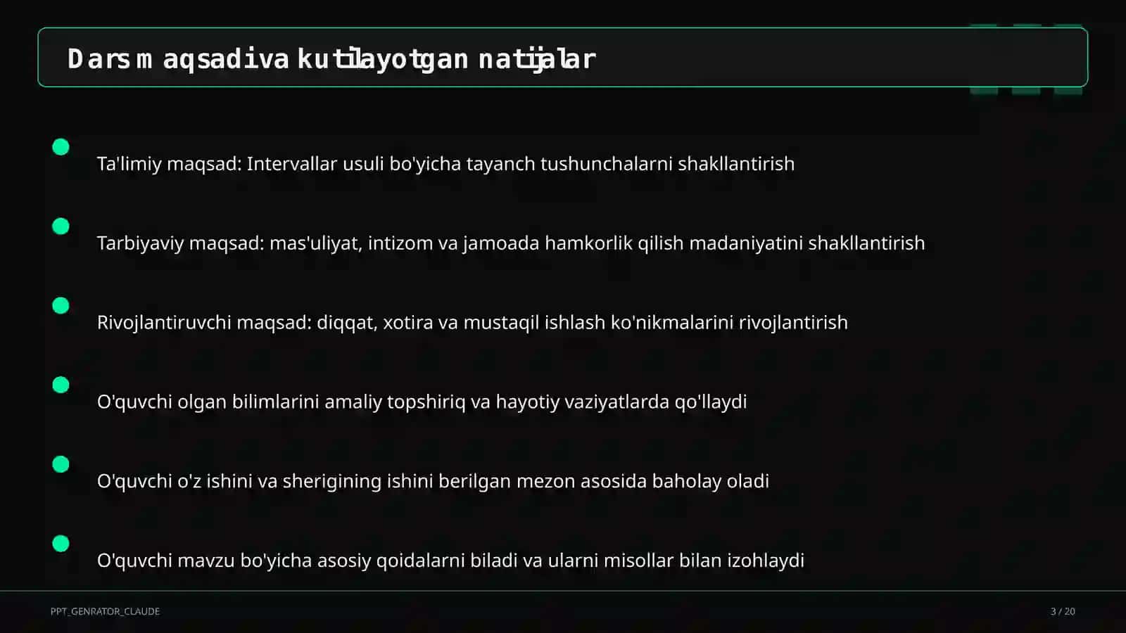 Intervallar usuli (9-sinf) 3
