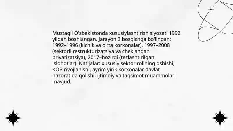 O'zbekistonda bozor munosabatlarning rivojlanishi 3