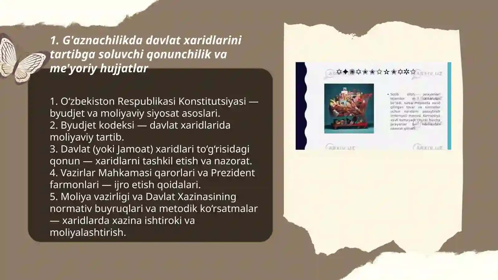 G'aznachilikda davlat xaridini tashkil etish Urolova Fazilat 3