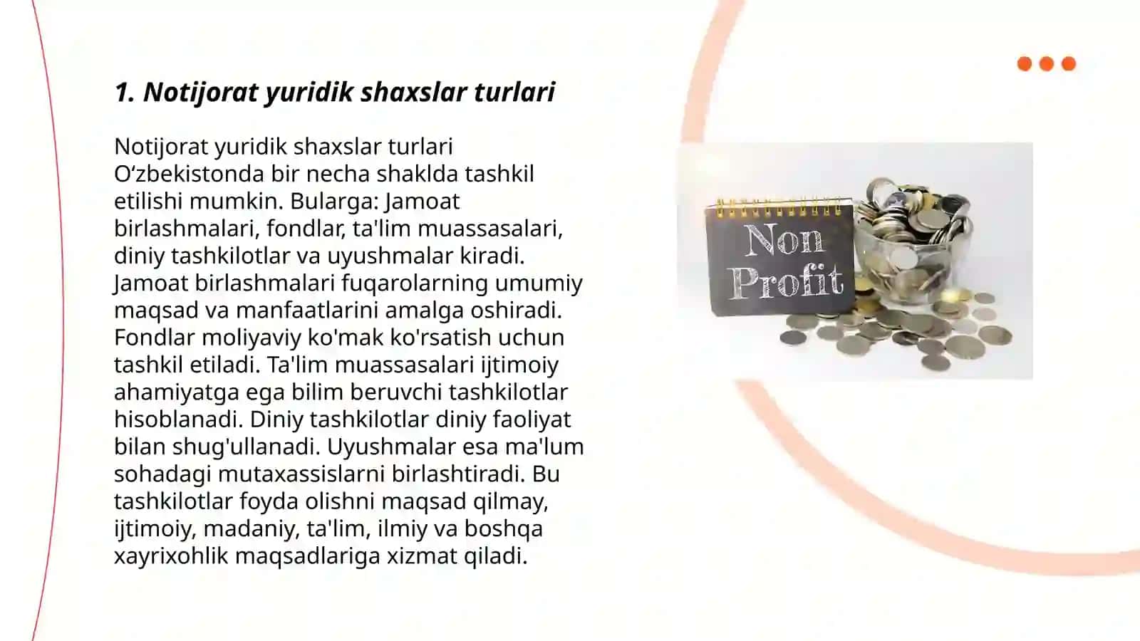 Notijorat yuridik shaxslar turlari 3