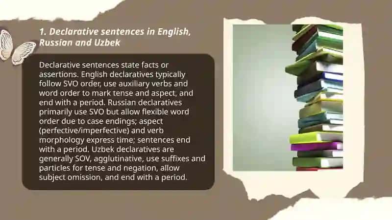 Types of sentence 3