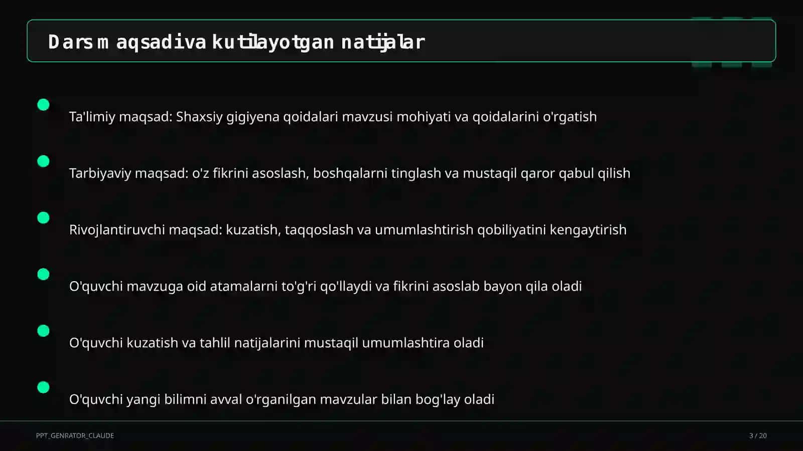 Shaxsiy gigiyena qoidalari (1-sinf) 3