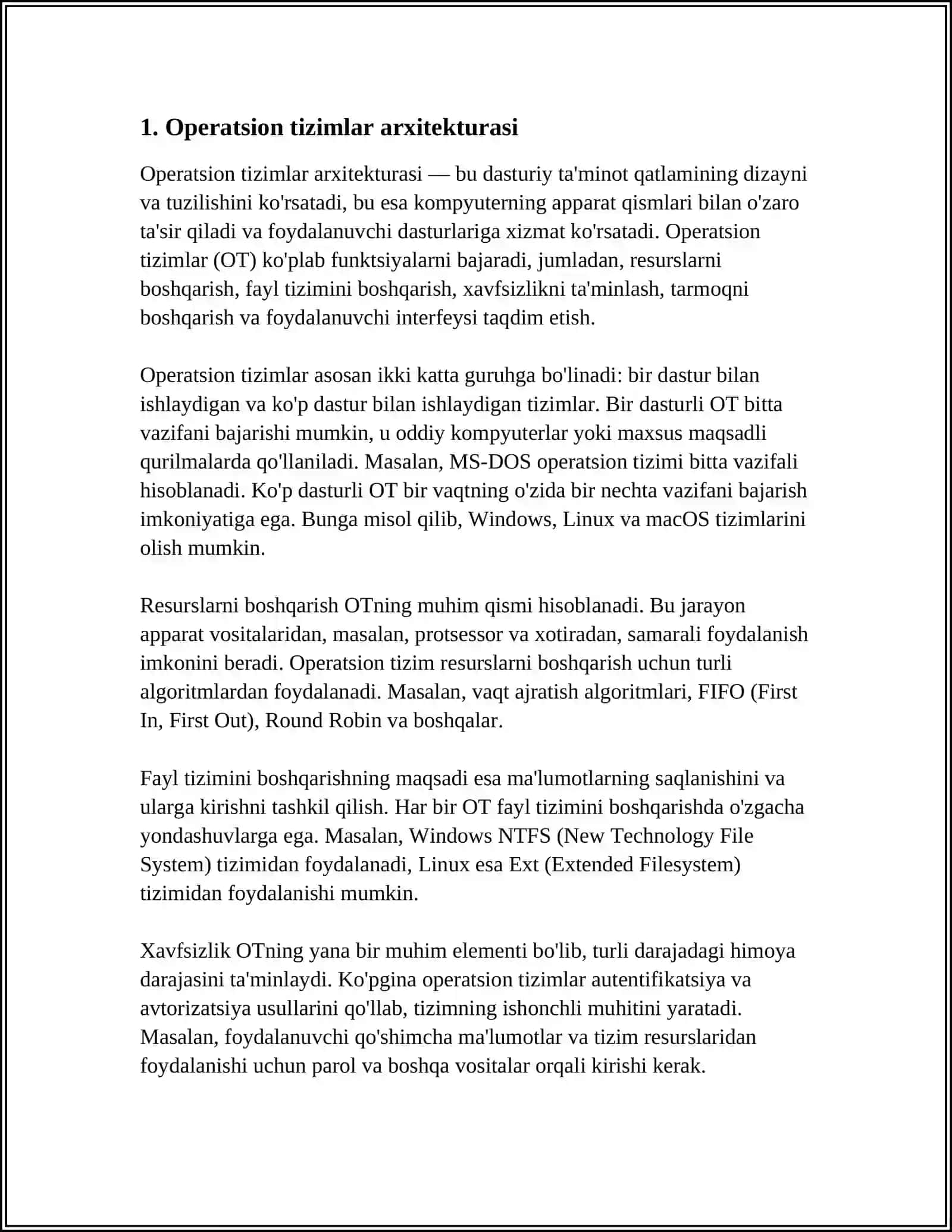 AXBOROT TIZIMLARIDA OPERATSION TIZIMLAR 3