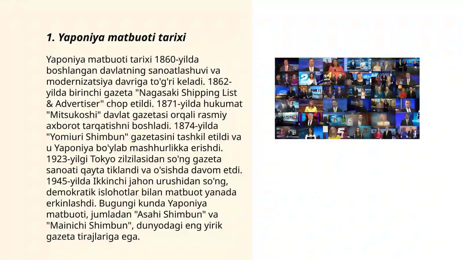 Yaponiya matbuoti va Axborot agentliklari 3