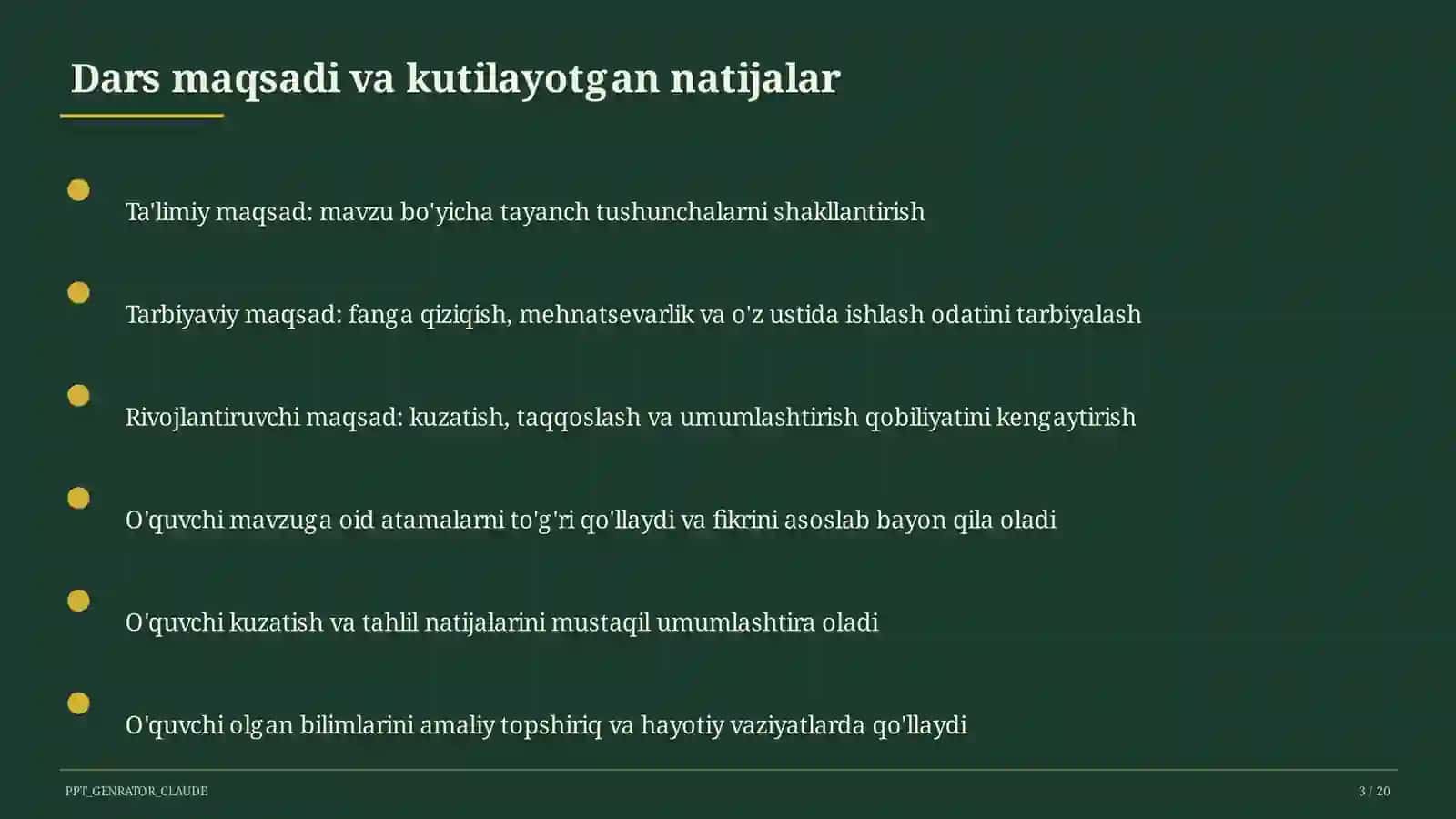 O'zbekiston Respublikasi Konstitutsiyasi: asosiy tamoyillar (9-sinf) 3