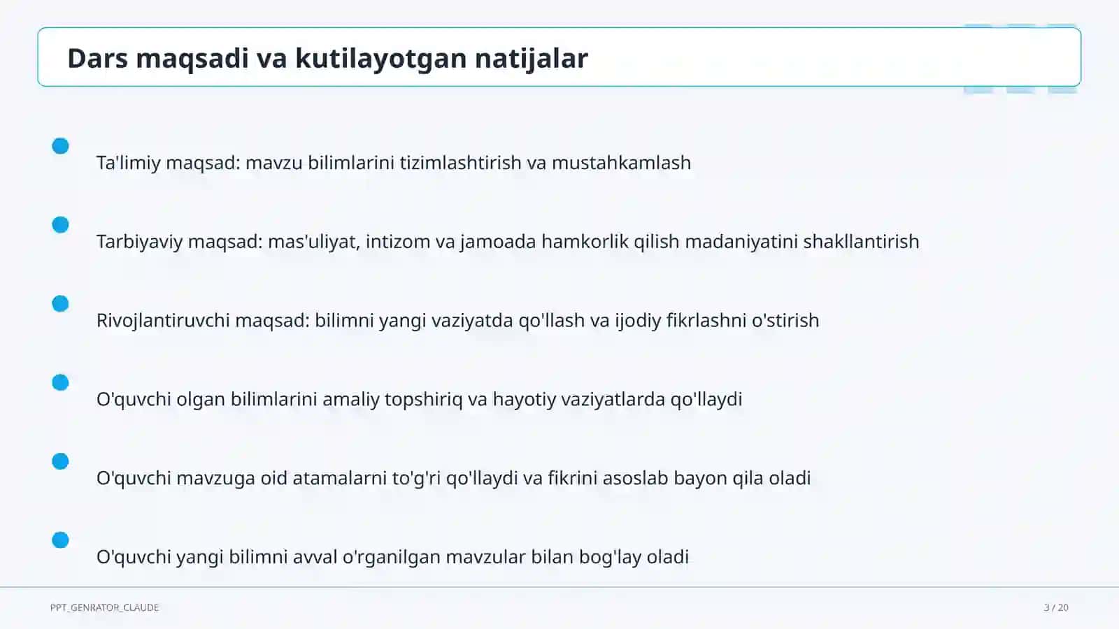 Tabiatni muhofaza qilish va barqaror rivojlanish (11-sinf) 3
