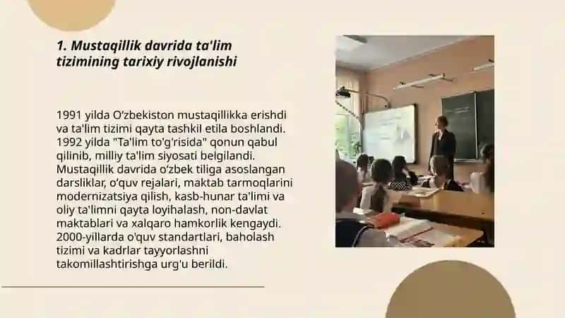 Ta'lim Tizimi Islohotlari 3
