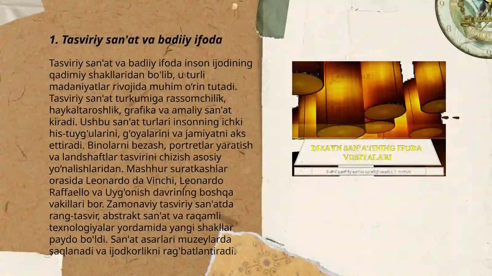 Tasviriy san'at va badiiy ifoda 3