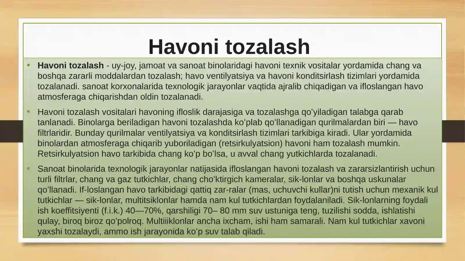 CHANG USHLAB TURUVCHI ASBOBNING SAMARADORLIGINI BAXOLASH PRINSIPALRI 3