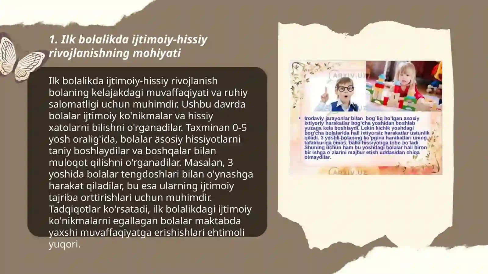 Ilk va maktabgacha yoshgacha bo'lgan bolalarning ijtimoiy-hissiy rivojlanishi va unga qo'yilgan talablar 3