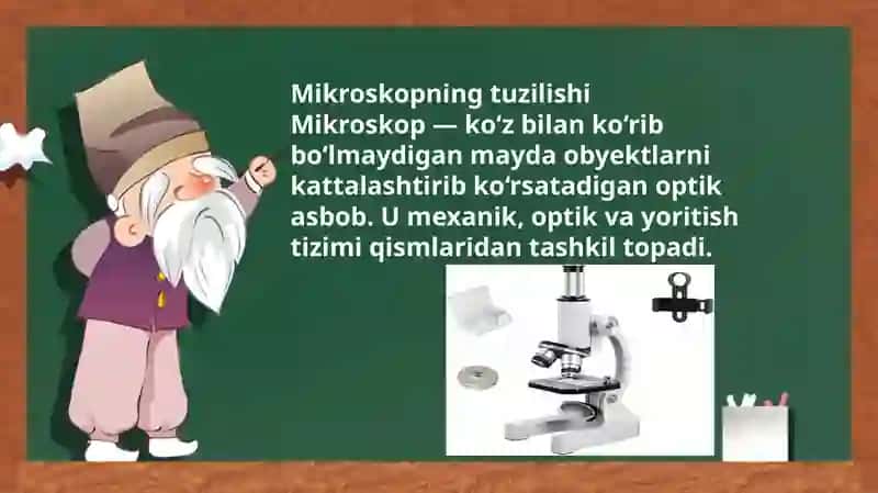 Mikroskop, mikroskop bilan ishlash qoidasi vaqtinchalik preparat tayyorlash 3
