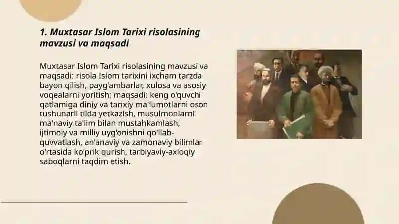Muxtasar Islom Tarixi risolasi 3