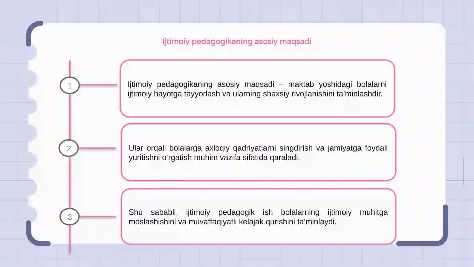Ijtimoiy pedagogikning maktab yoshidagi bolalar bilan ish yuritishi 3