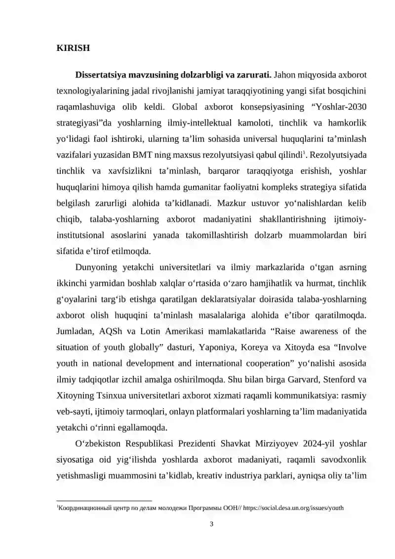 TALABALARNING AXBOROT MADANIYATINI SHAKLLANTIRISHDA MATBUOT XIZMATINING O‘RNI VA ROLI 3