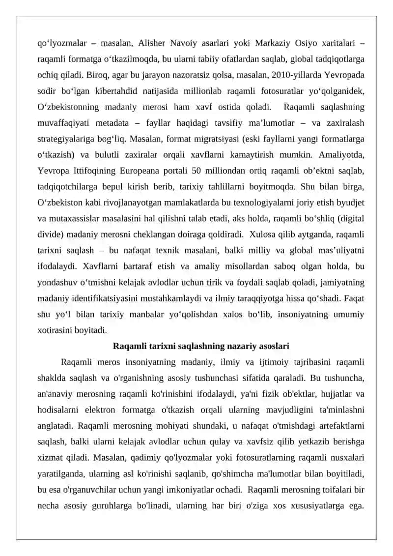 Raqamli tarixni saqlash 3