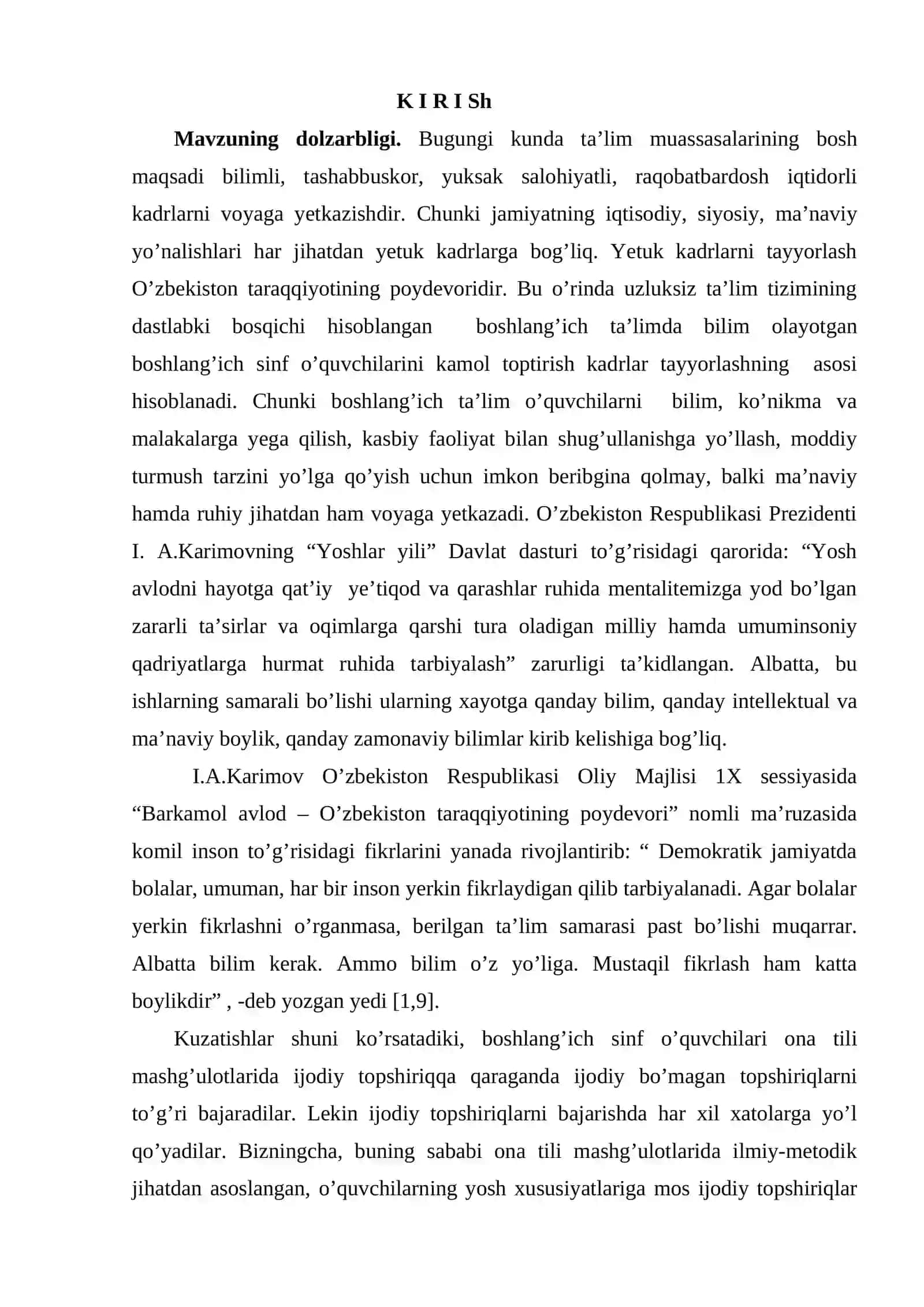 BOSHLANG’ICH SINF ONA TILI DARSLARIDA IJODIY TOPSHIRIQLARDAN FOYDALANISH METODIKASI 3