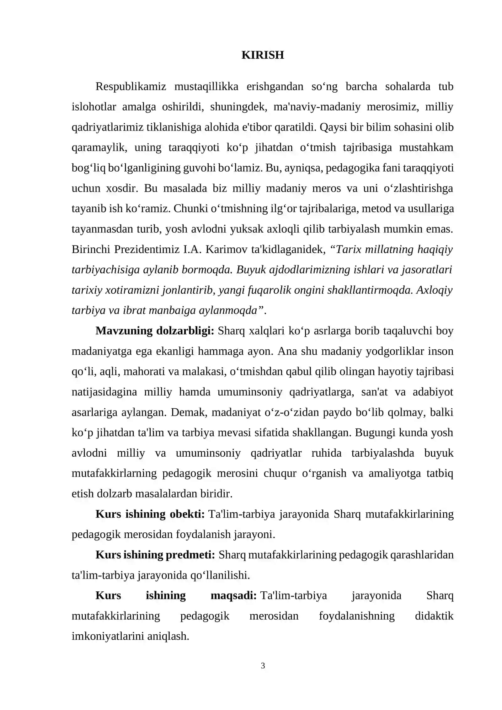 SHARQ UYG‘ONISH DAVRIDA PEDAGOGIK FIKR TARAQQIYOTI. (AL-XORAZMIY, ABU RAYXON BERUNIY, ABU ALI-IBN SINONING TA'LIM TABIYAGA OID QARASHLARI) 3