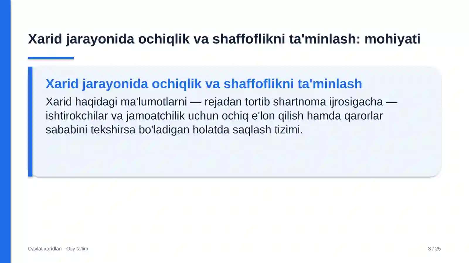 yog' moy sanoatida xarid jarayonida ochiqlik va shaffoflikni ta'minlash 3739 3