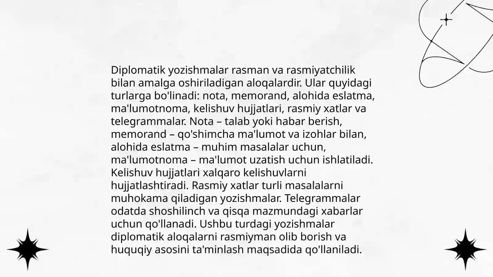 Diplomatik va tijorat yozishmalari 3