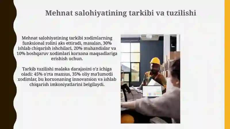 Mehnat salohiyati tuzilishi 3