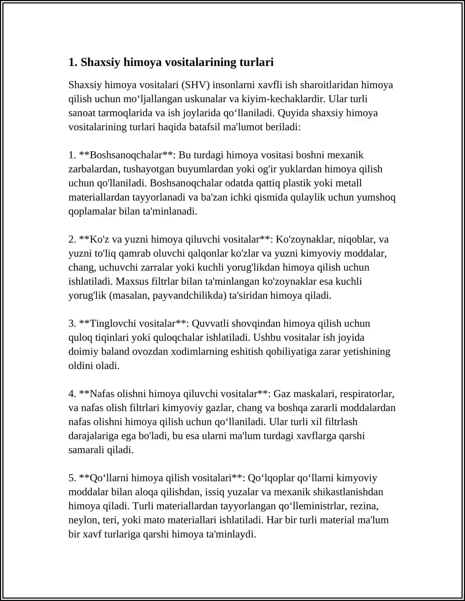 SHAXSIY HIMOYA VOSITALARI 3