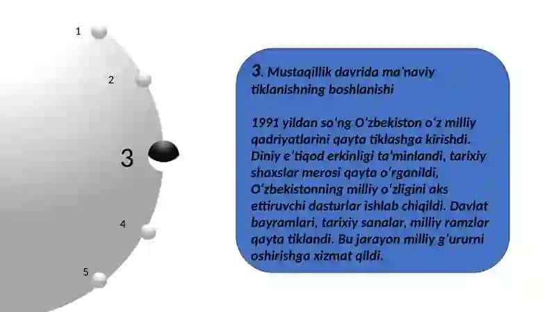 Mustaqillik yillarida O’zbekistondagi ma’naviy va madaniy taraqqiyot 3