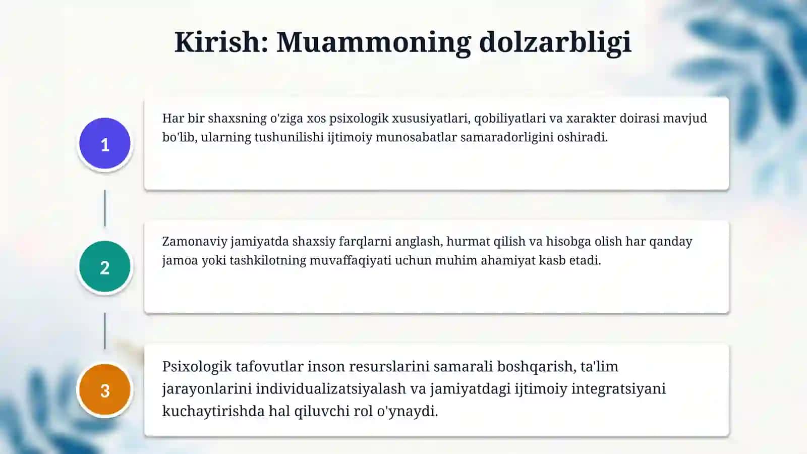 Individual psixologik farqlar muammosi 3