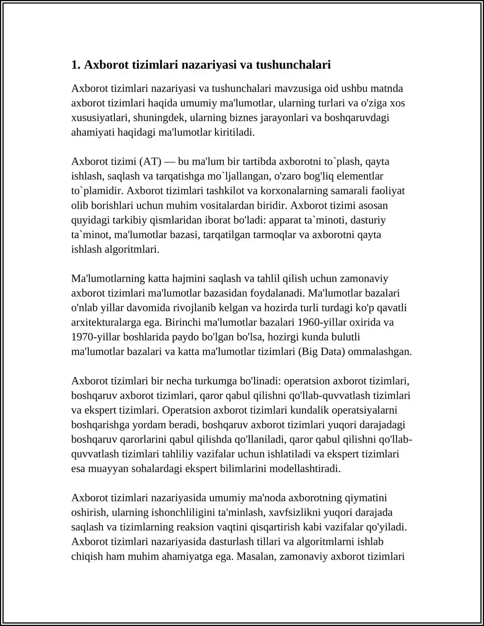 AXBOROT TIZIMLARI 3