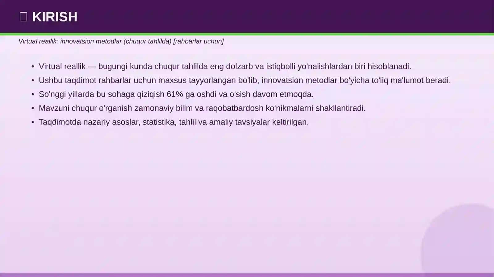 Virtual reallik: innovatsion metodlar (chuqur tahlilda) [rahbarlar uchun] 3