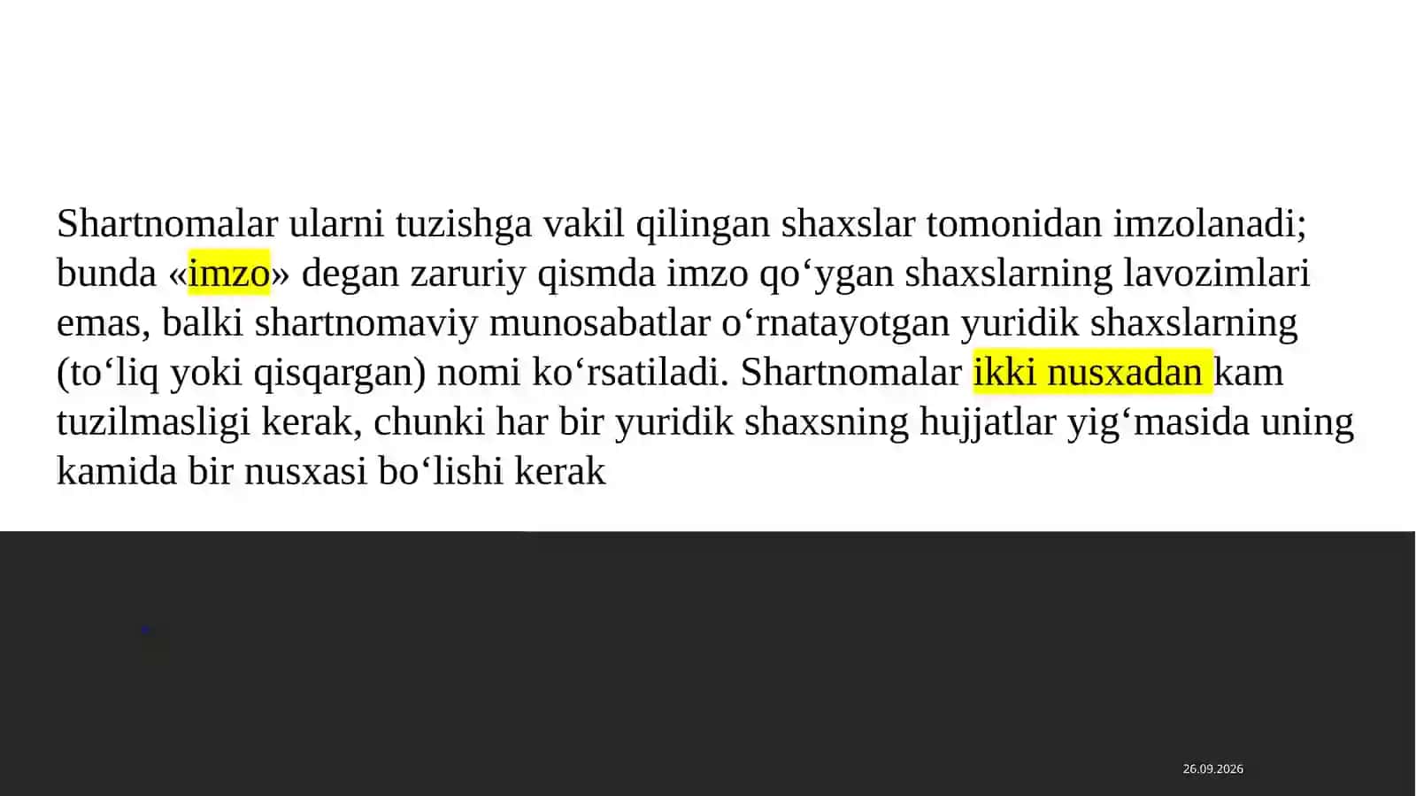 Shartnomaning tarkibiy qismlari 3
