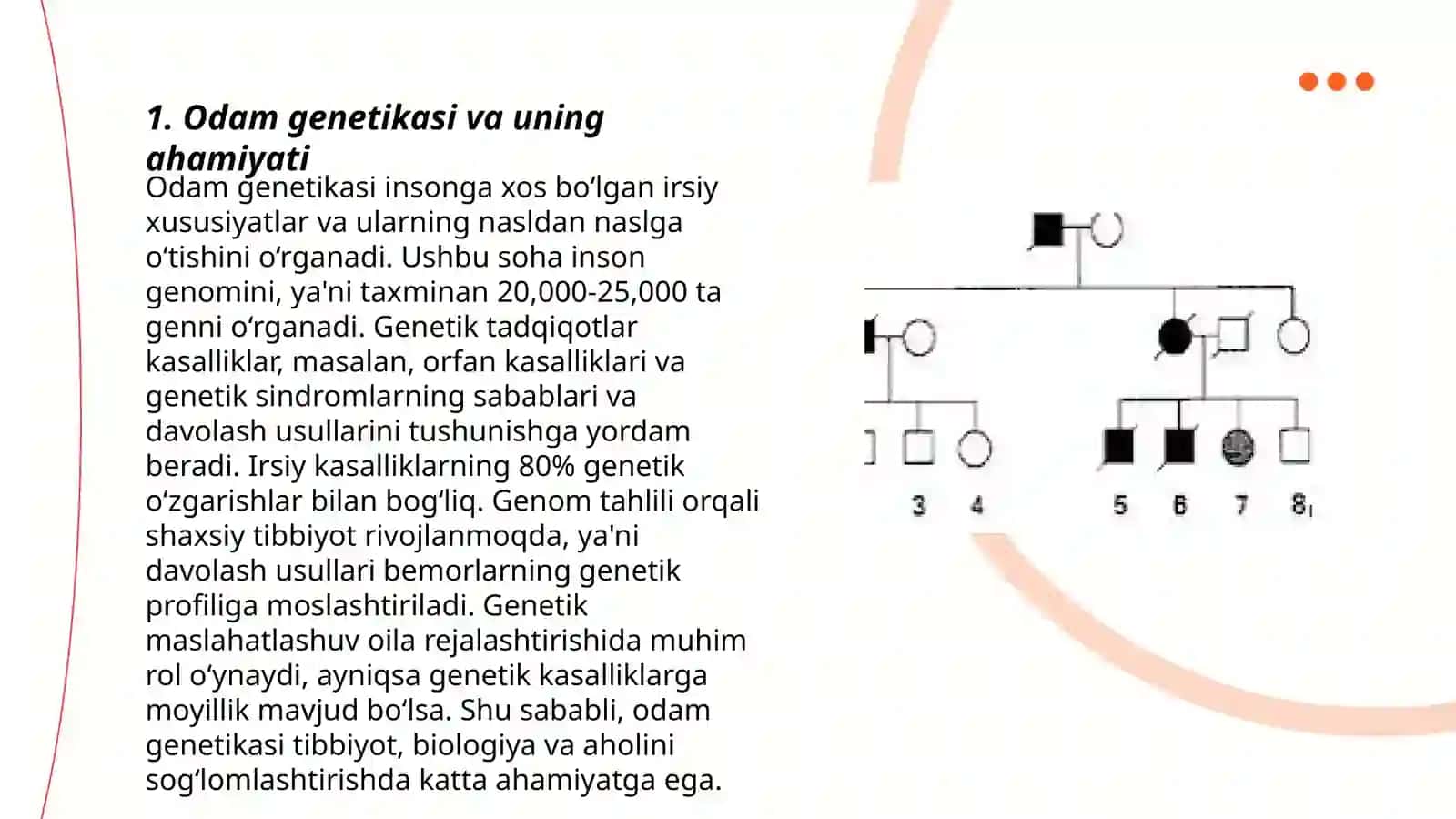 Odam genetikasi. Shajara va egizak metodlari 3