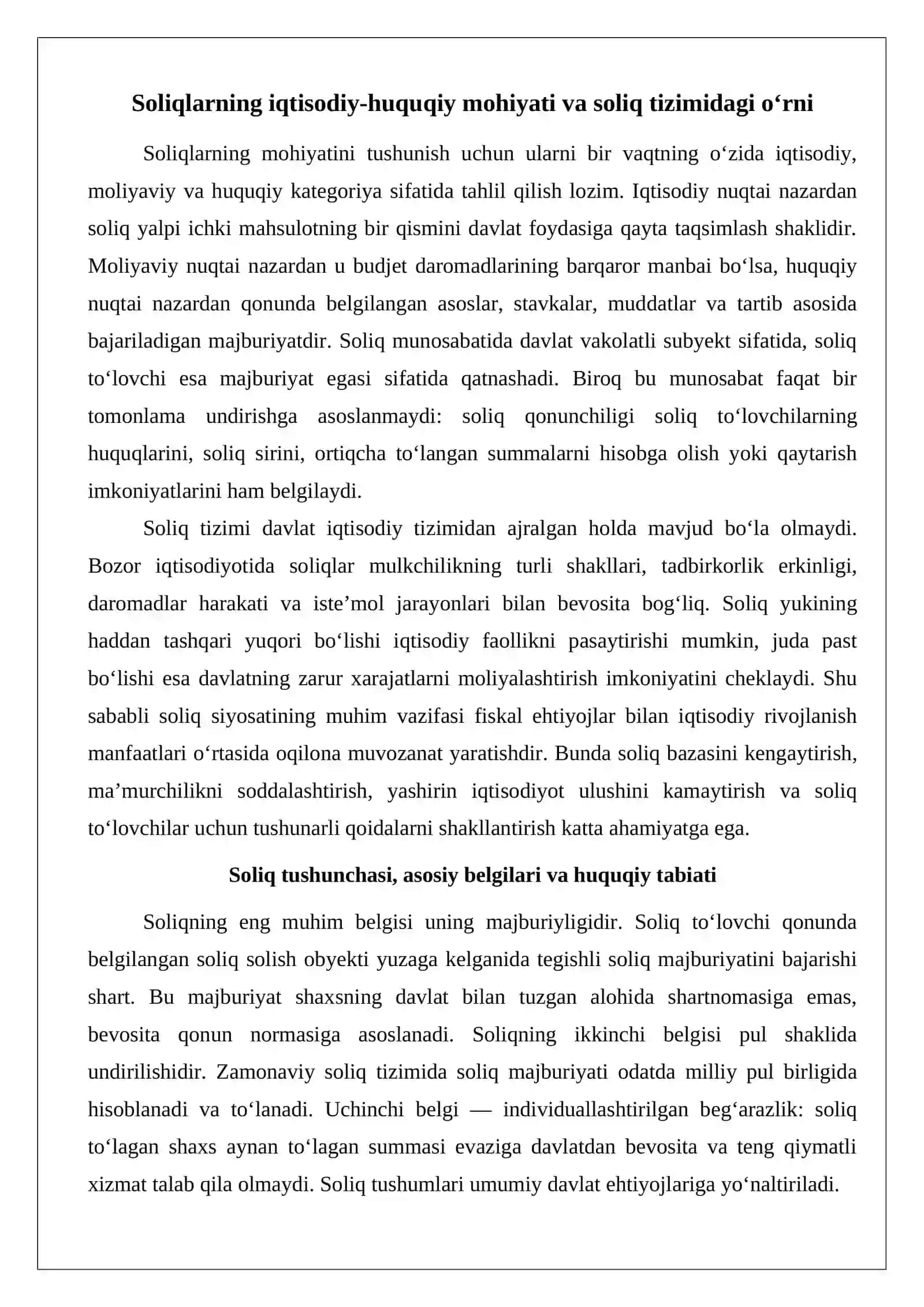 Soliq funksiyalari va tasnifi. 3