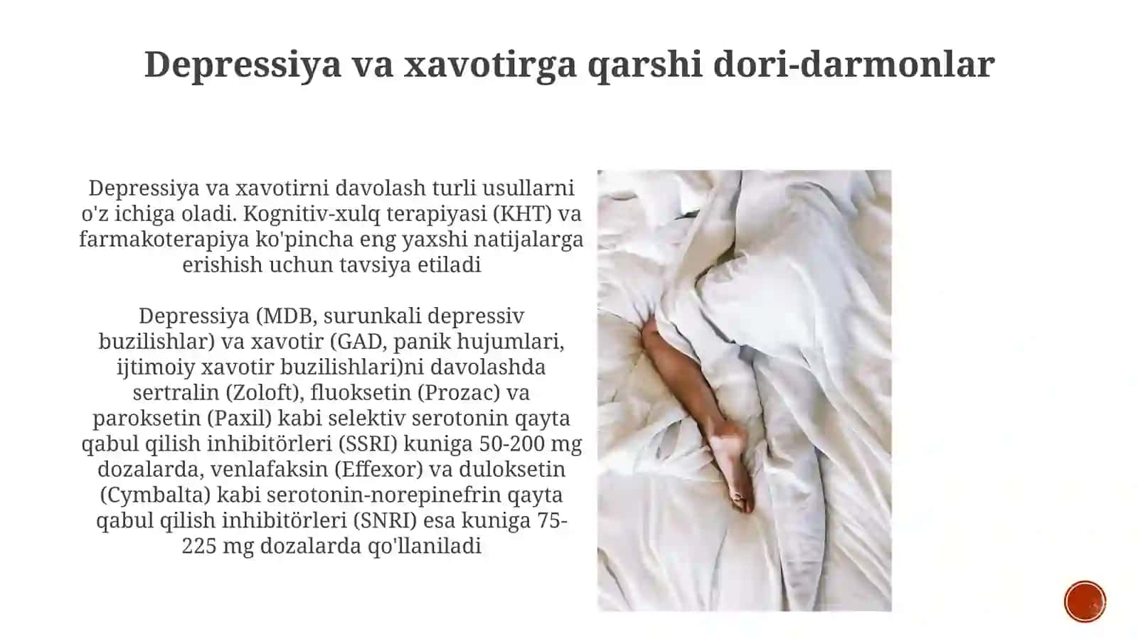 Uyqubuzilishlari.Depressiya.Xavotirlanishvauningintervensiyasi 3