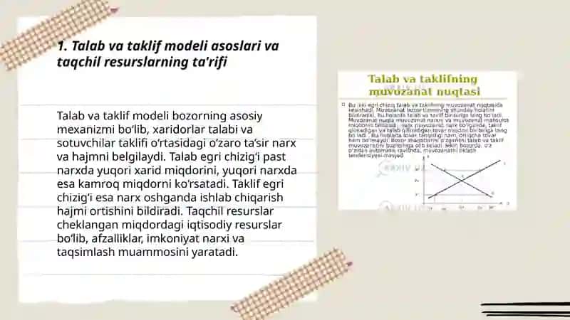 Talab va taklif modeli asosida taqchil resurslarning taqsimlanish mexanizmi 3