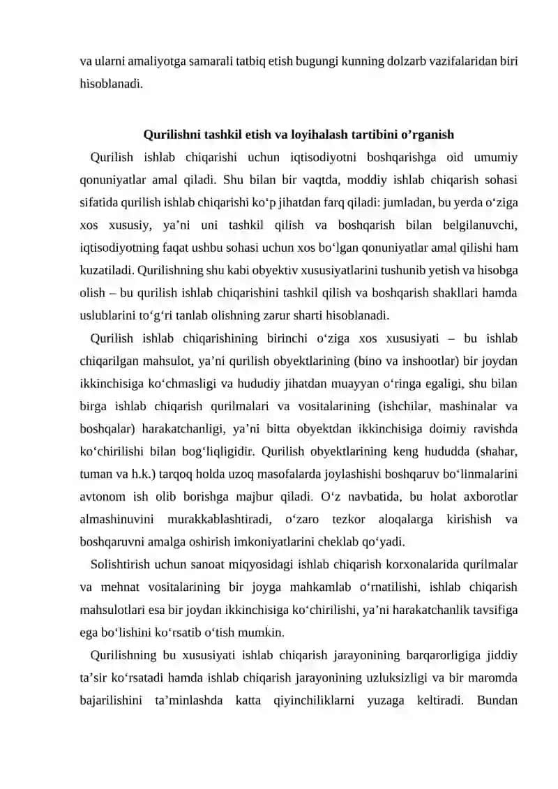 Qurilishni Tashkil Shakillari 3