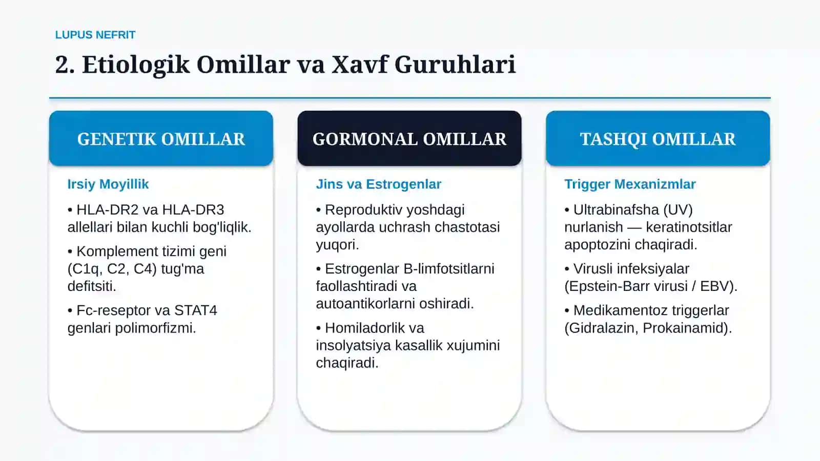 Lupus nefriti — Etiologiya, patogenez, klinika, diagnostika va davolash | 15 slayd 3
