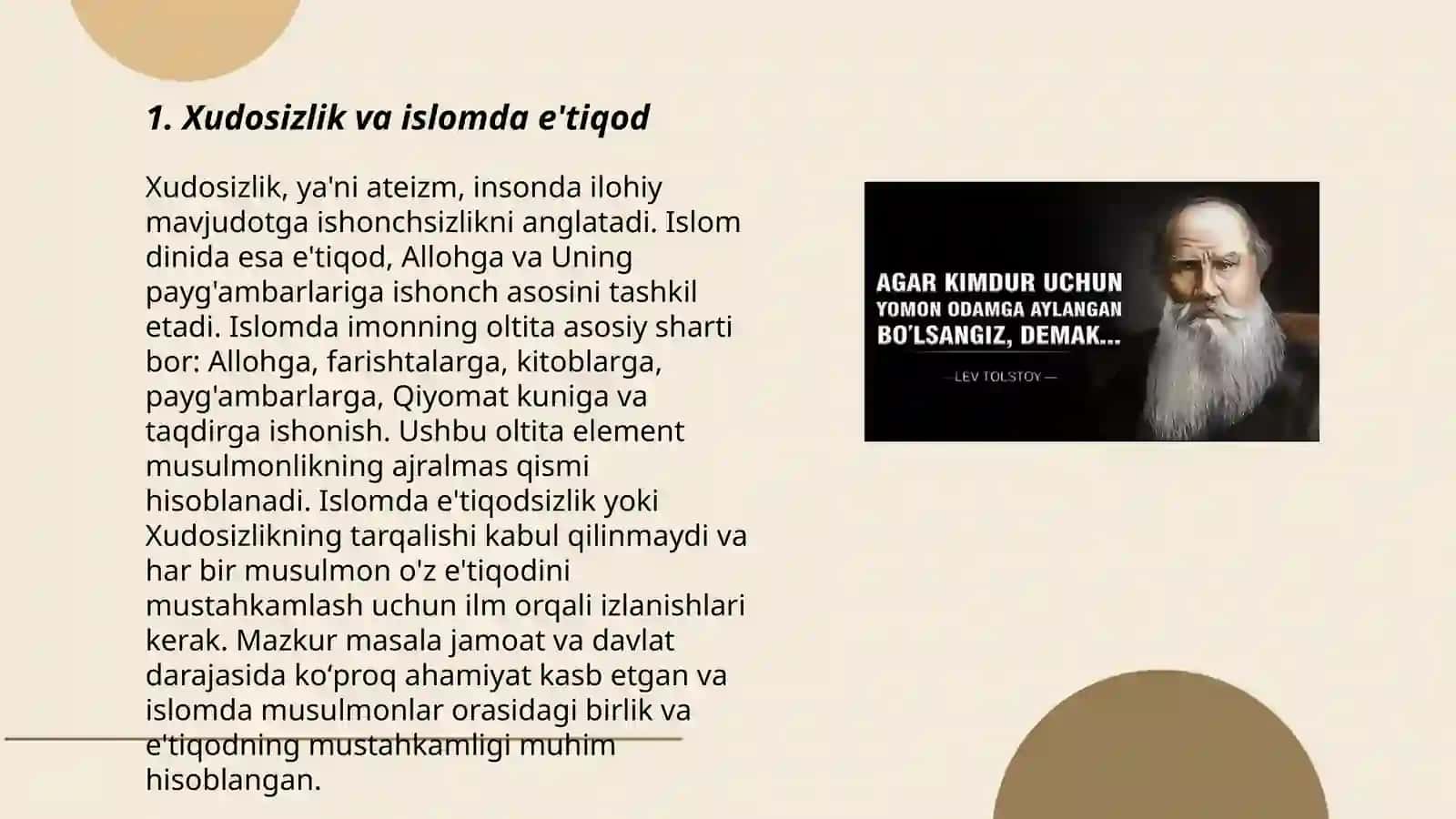 MT11 Lev Tolstoyning "Iqroroma" asaridagi diniy e'tiqodlami tahlil etish 3