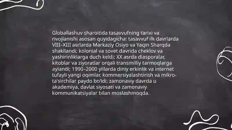 Globallashuv tasavvuf 3