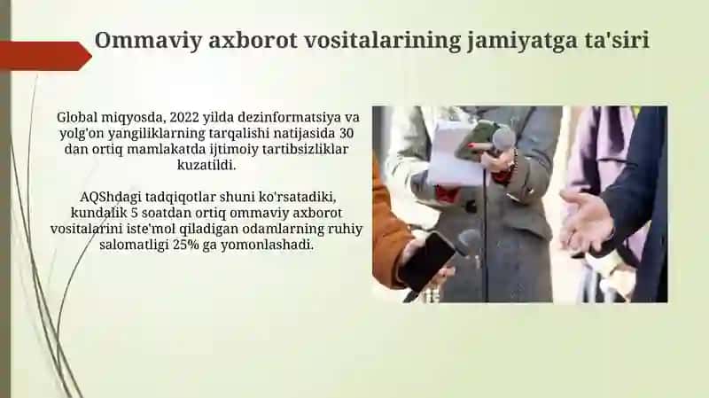 Ommaviy axborot vositalari va ularning jamiyatga tasiri 3