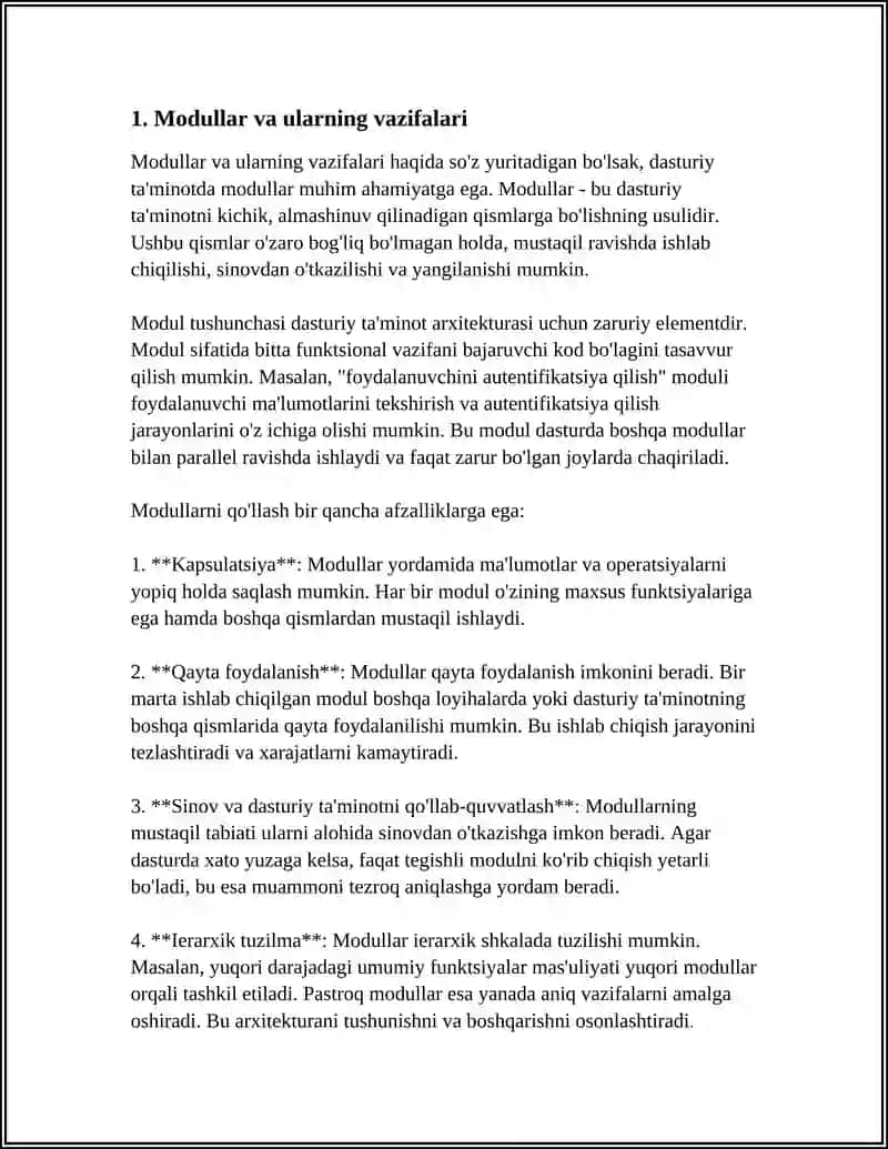 MODULLAR VA METODLAR 3