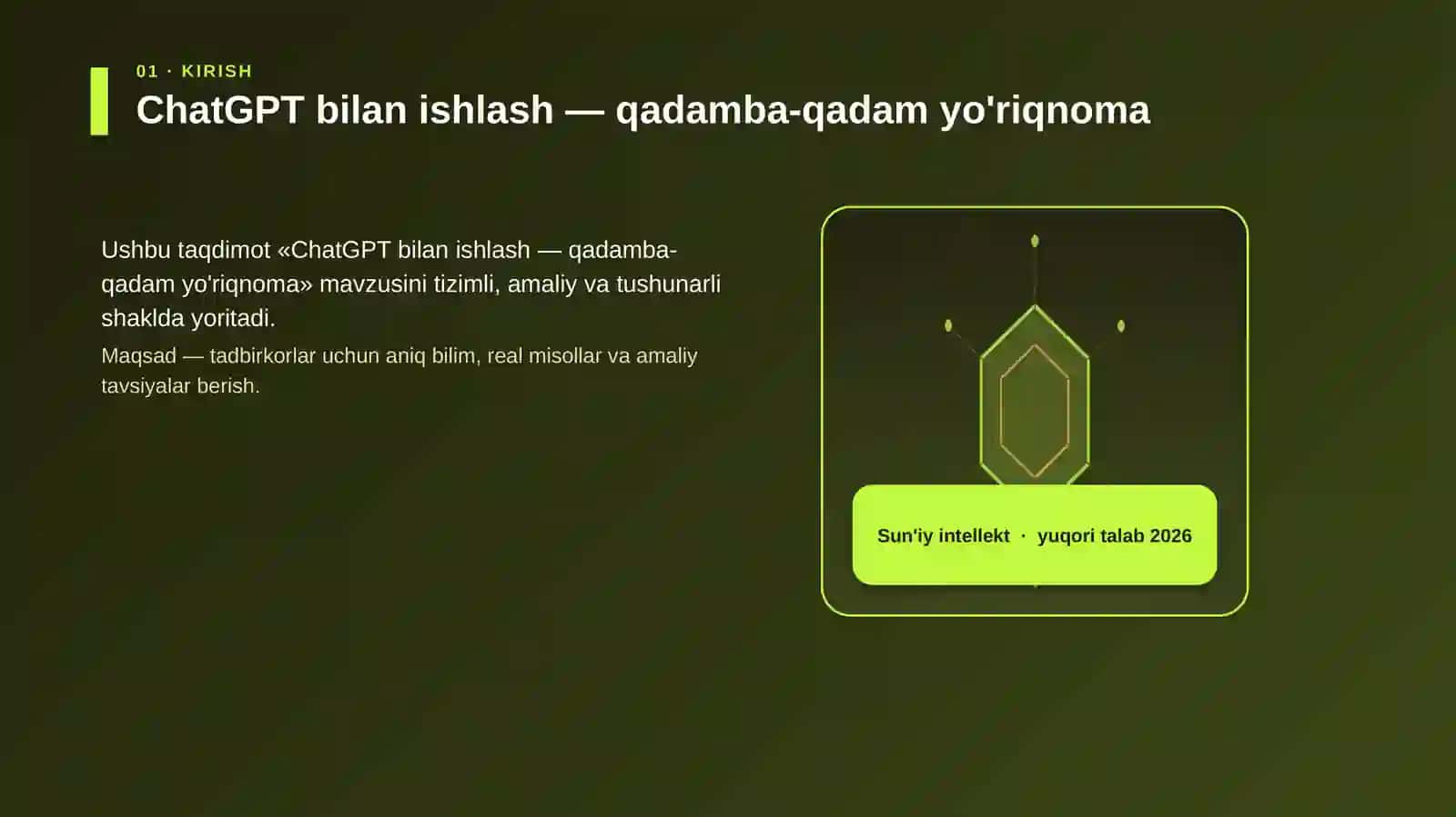 ChatGPT bilan ishlash — qadamba-qadam yo'riqnoma 3